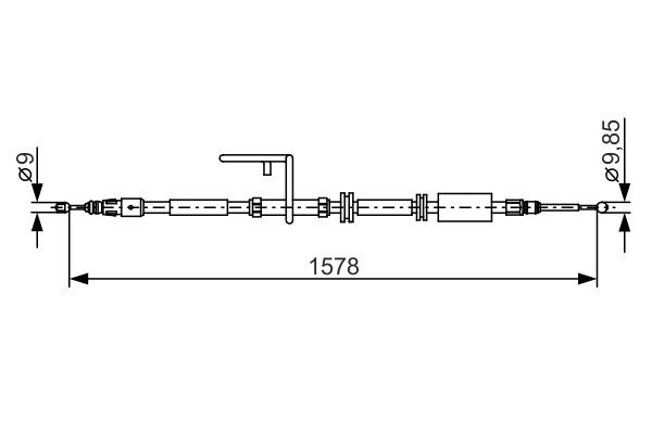Seilzug, Feststellbremse BOSCH 1 987 482 314