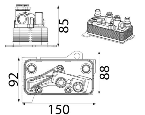 Ölkühler, Automatikgetriebe MAHLE CLC434000S