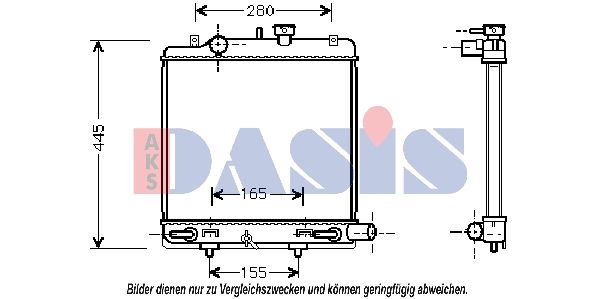 Kühler, Motorkühlung AKS DASIS 110019N