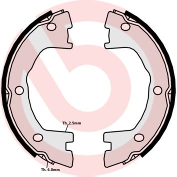 Bremsbackensatz, Feststellbremse BREMBO S A6 508