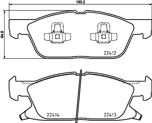 Bremsbelagsatz, Scheibenbremse BREMBO P 24 188