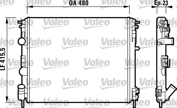 Kühler, Motorkühlung VALEO 732721