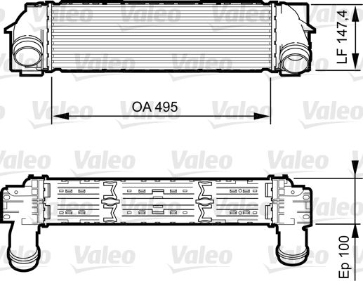 Ladeluftkühler VALEO 818254