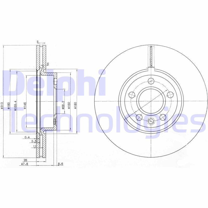 Bromsskiva DELPHI BG3719
