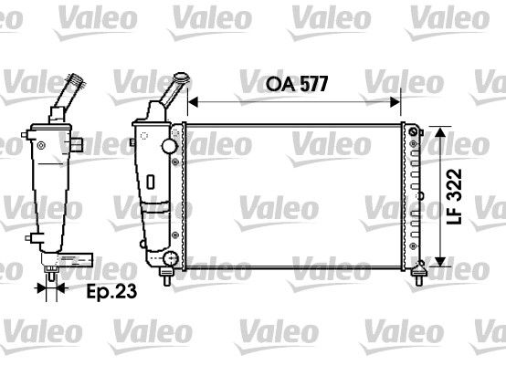 Kühler, Motorkühlung VALEO 734237