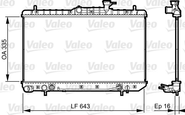 Kühler, Motorkühlung VALEO 734960