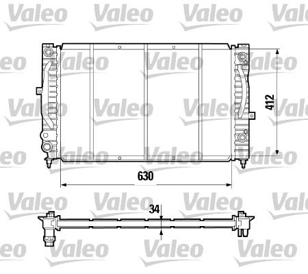 Kühler, Motorkühlung VALEO 731755