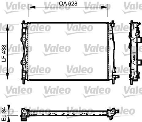 Kühler, Motorkühlung VALEO 735115