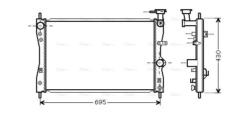 Kühler, Motorkühlung AVA QUALITY COOLING mta2172