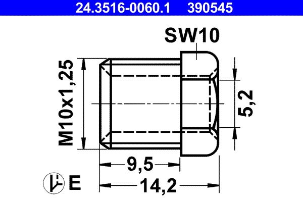 Überwurfschraube ATE 24.3516-0060.1