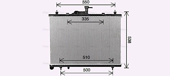 Kühler, Motorkühlung AVA QUALITY COOLING rt2650