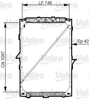 Kühler, Motorkühlung VALEO 733544