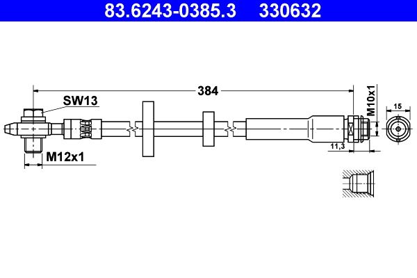 Bremsschlauch ATE 83.6243-0385.3
