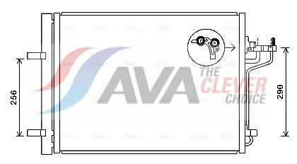 Kondensator, Klimaanlage AVA QUALITY COOLING FD5488D
