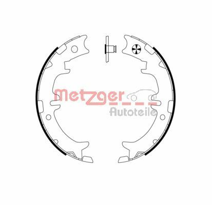 Bremsbackensatz, Feststellbremse METZGER MG 958