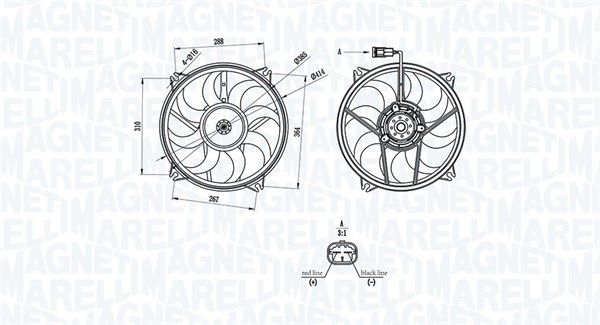 Lüfter, Motorkühlung MAGNETI MARELLI 069422708010