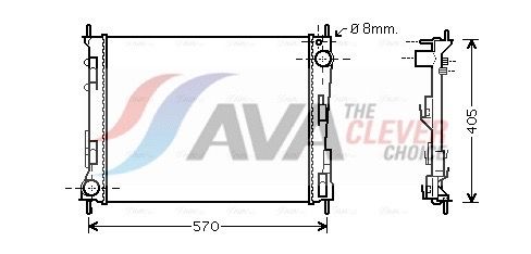 Kühler, Motorkühlung AVA QUALITY COOLING RTA2375