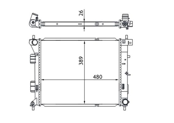 Kühler, Motorkühlung MAHLE CR1693000S