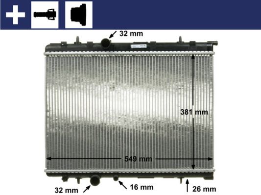 Kühler, Motorkühlung MAHLE cr 524 000s