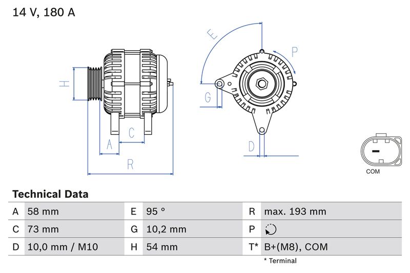 Lichtmaschine Generator BOSCH 0 986 083 330