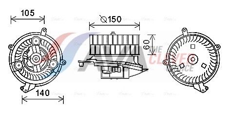 Innenraumgebläse AVA QUALITY COOLING MS8623