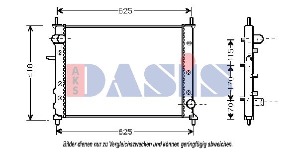 Kühler, Motorkühlung AKS DASIS 080007N