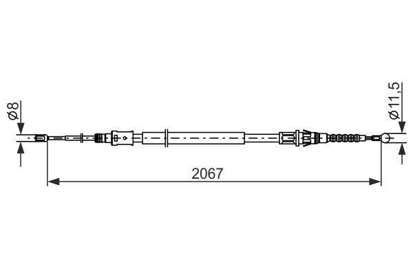 Seilzug, Feststellbremse BOSCH 1987482869