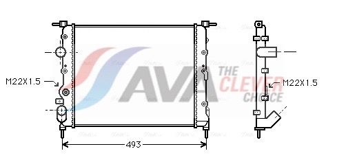 Kühler, Motorkühlung AVA QUALITY COOLING RTA2197
