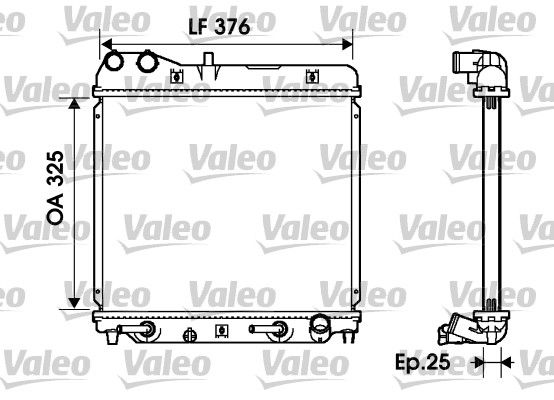 Kühler, Motorkühlung VALEO 734218