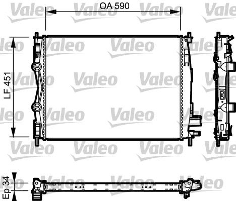 Kühler, Motorkühlung VALEO 735114