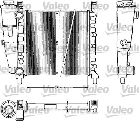 Kühler, Motorkühlung VALEO 811385