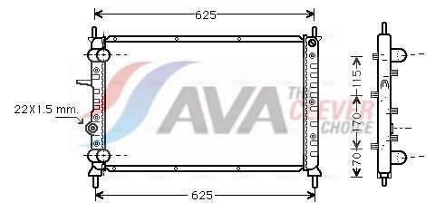 Kühler, Motorkühlung AVA QUALITY COOLING FT2188