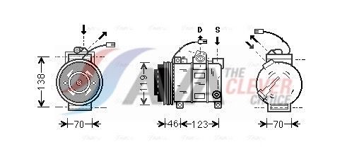Kompressor, Klimaanlage AVA QUALITY COOLING AIAK015