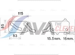 Ölkühler, Motoröl AVA QUALITY COOLING MS3555
