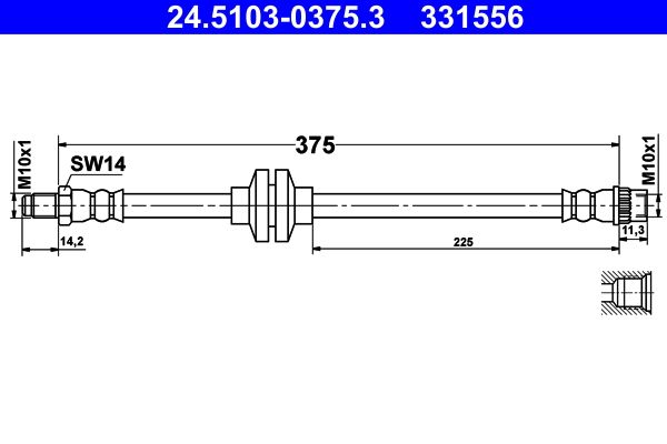 Bremsschlauch ATE 24.5103-0375.3