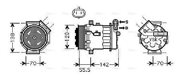 Kompressor, Klimaanlage AVA QUALITY COOLING olk586