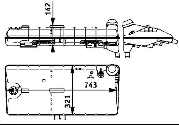 Ausgleichsbehälter, Kühlmittel MAHLE CRT50000S