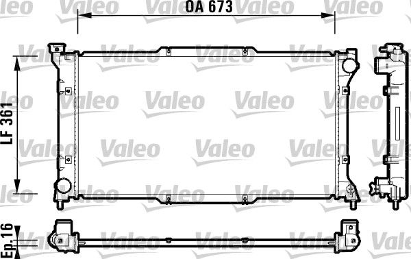 Kühler, Motorkühlung VALEO 734212