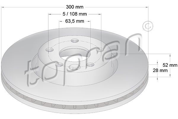 Bremsscheibe TOPRAN 303 976