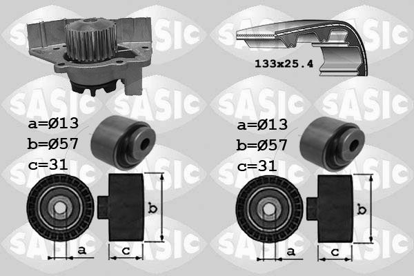 Wasserpumpe + Zahnriemensatz SASIC 3900030