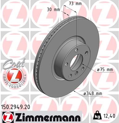 Bremsscheibe ZIMMERMANN 150.2949.20