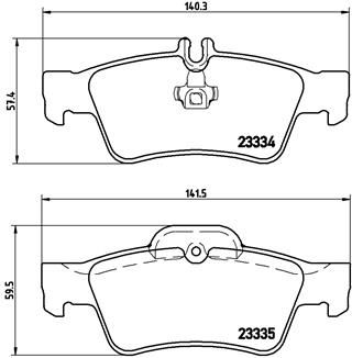 Bromsbeläggssats, skivbroms BREMBO P50052