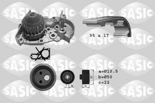 Wasserpumpe + Zahnriemensatz SASIC 3904002