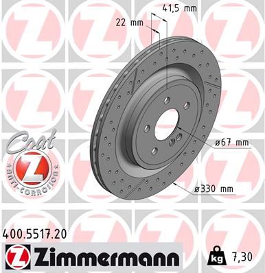 Bremsscheibe ZIMMERMANN 400.5517.20
