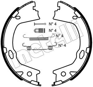 Bremsbackensatz, Feststellbremse METELLI 53-0499K