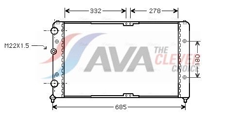 Kühler, Motorkühlung AVA QUALITY COOLING VNA2191