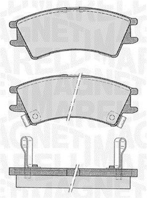 Bremsbelagsatz, Scheibenbremse MAGNETI MARELLI 363916060800