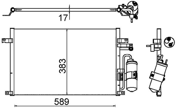 Kondensator, Klimaanlage MAHLE AC644000S