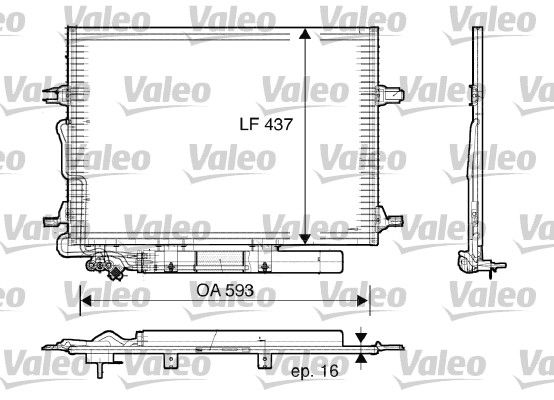 Kondensator, Klimaanlage VALEO 818003