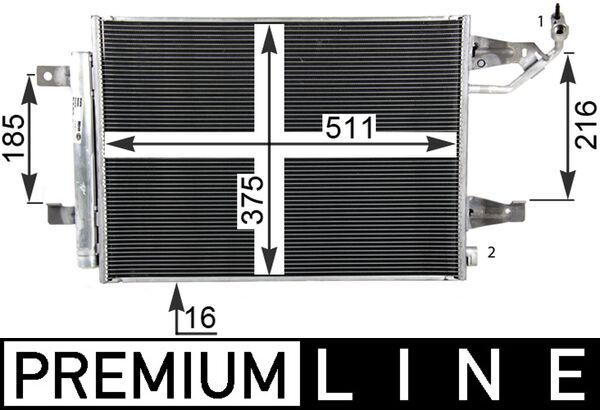 Kondensator, Klimaanlage MAHLE AC509000P